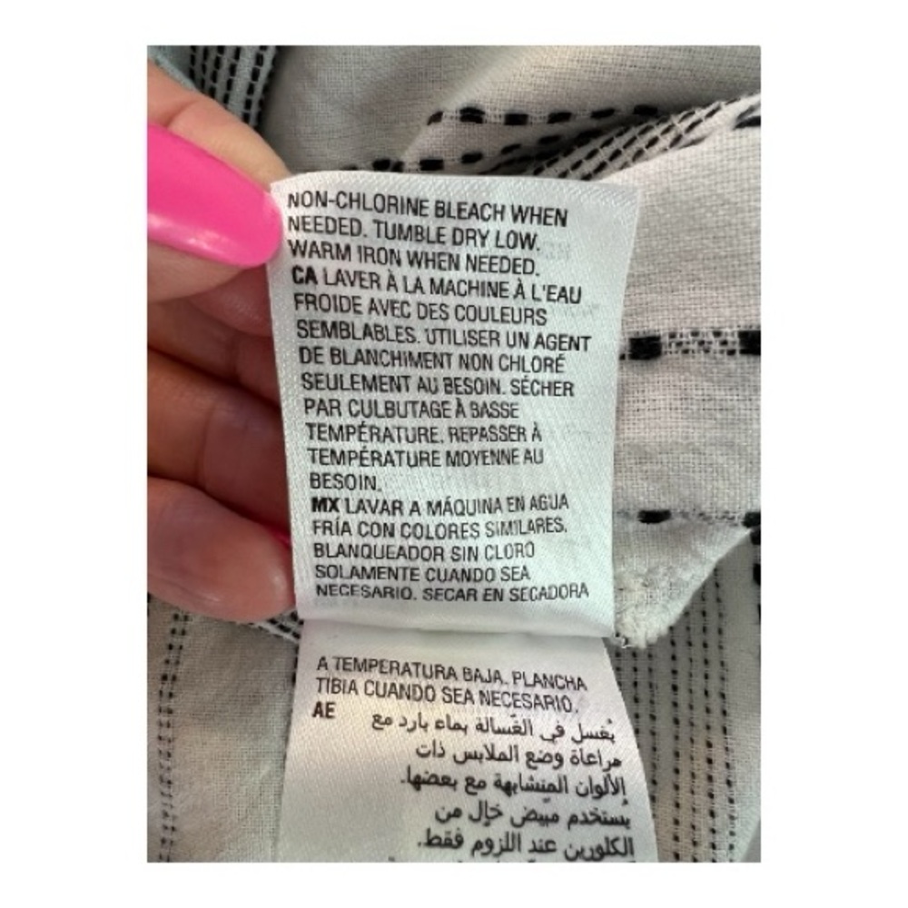 🆕 ✨ NWOT STYLE & CO Women’s White & Black Striped Cotton Jumpsuit | Size M - Picture 12 of 13